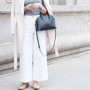 Everlane Wide Leg High Rise White Jeans